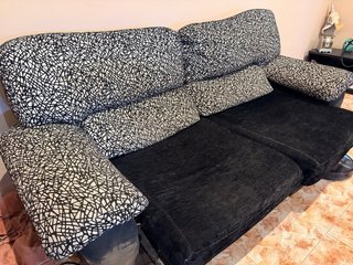 Conjunto de Sofás modular negro y blanco