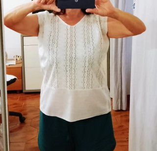 Blusa vintage pizzo sangallo