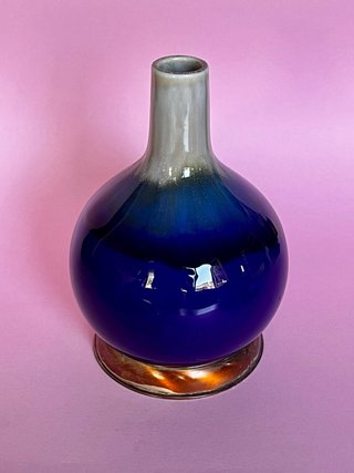 Vaso Hittessak Ceramica Raku Argento 800 Vintage