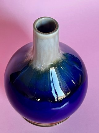 Vaso Hittessak Ceramica Raku Argento 800 Vintage