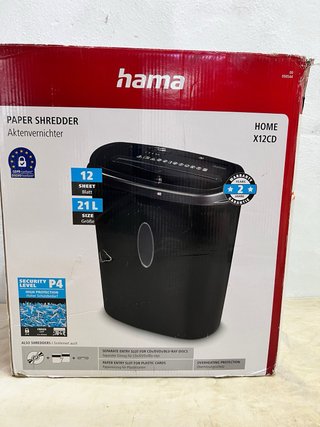 Trituradora de Papel Hama HOME X12CD