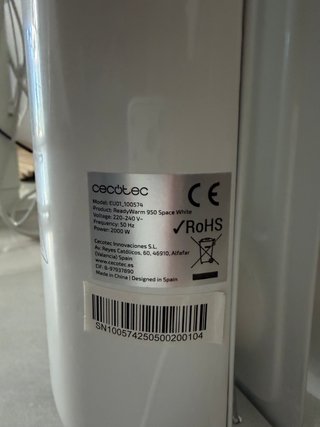 Cecotec Radiador Eléctrico Aceite Bajo Consumo