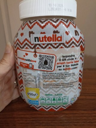 Barattolo Nutella Vetro Decorato.