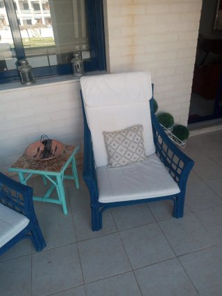 2 Sillones Mimbre con Cojines