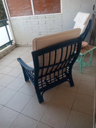 2 Sillones Mimbre con Cojines