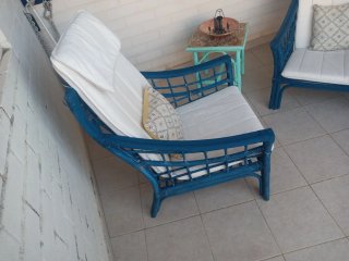 2 Sillones Mimbre con Cojines