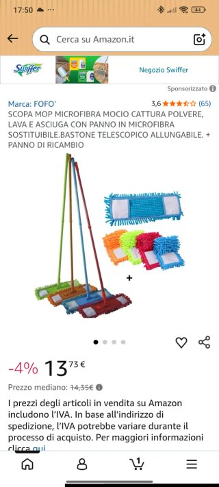 Scopa cattura polvere microfibra