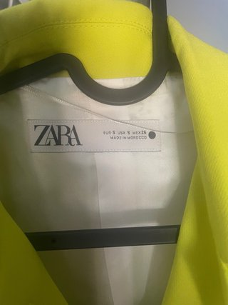 Chaqueta Zara Verde Neón Talla S