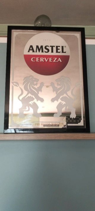 Cuadro Espejo Amstel Cerveza Leones