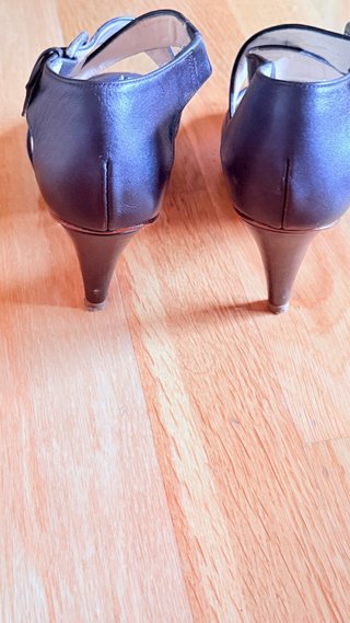 Sandalias Uterque Negras Tacón