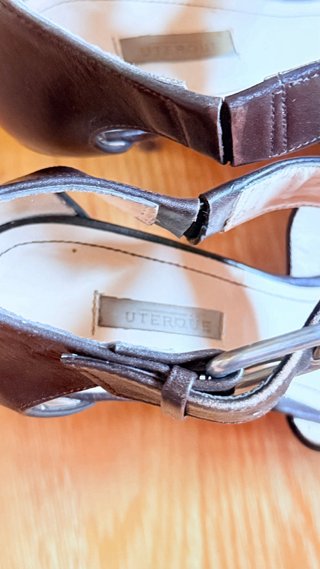 Sandalias Uterque Negras Tacón