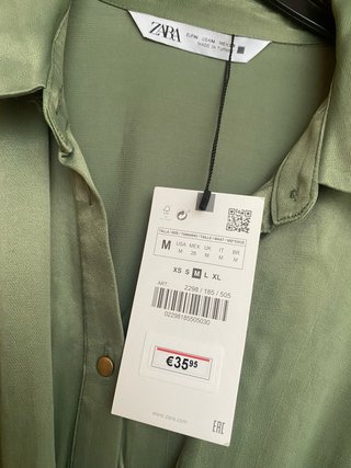Vestido Zara verde talla M