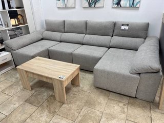 Sofá Cama Panorámico Gris Claro Nuevo de Estreno