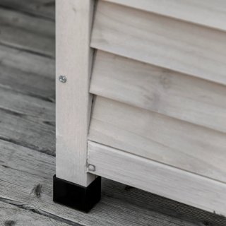 Baúl de Madera Exterior Gris