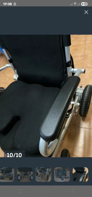 Silla ruedas eléctrica plegable peso Hasta 135 kg