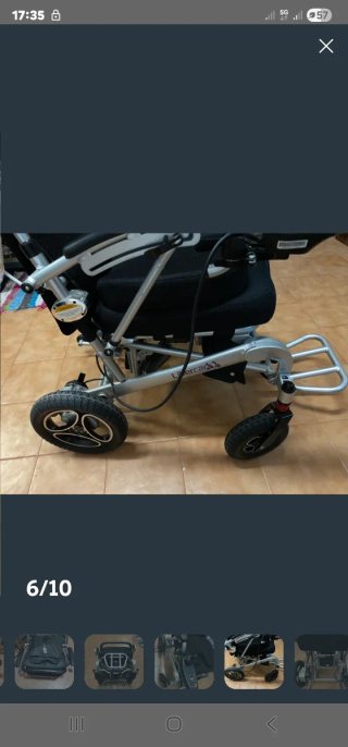 Silla ruedas eléctrica plegable peso Hasta 135 kg