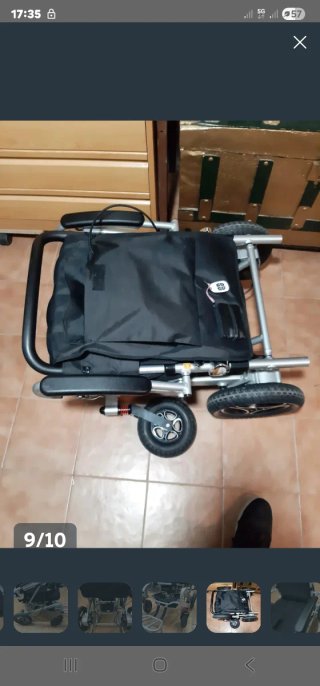 Silla ruedas eléctrica plegable peso Hasta 135 kg