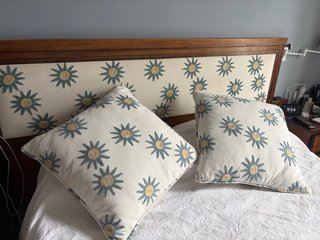 Cabecero Cama Madera Tapizado 150-160 + cortinas y