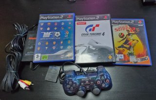 PlayStation 2 Negra + Mando Azul