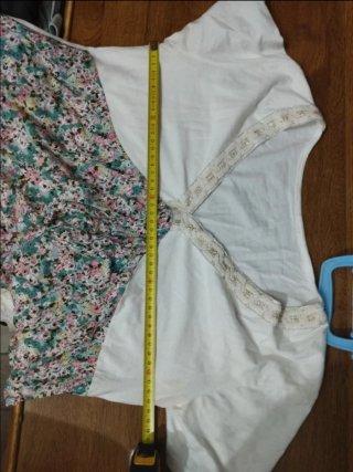 Camisa manga corta mujer floral medidas en fotos