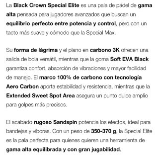 Pala Black Crown Special Elite 2026