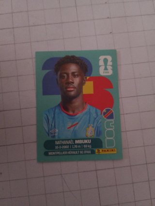 Cromo Futbolista Nathanaël Mbuku
