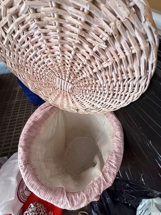 Cesta de almacenamiento con oso rosa