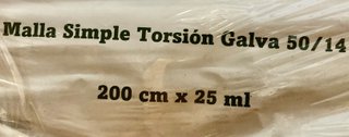 Malla simple torsión galvanizada