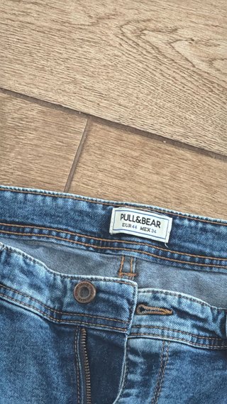 Pantalones Pull&Bear Talla 44 Azul Elástico