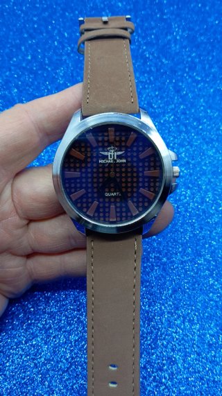 Orologio Michael John Quarzo Marrone Blu
