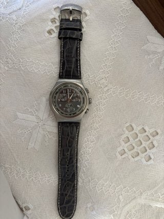 Reloj Swatch Cronógrafo Hombre Negro/Plata