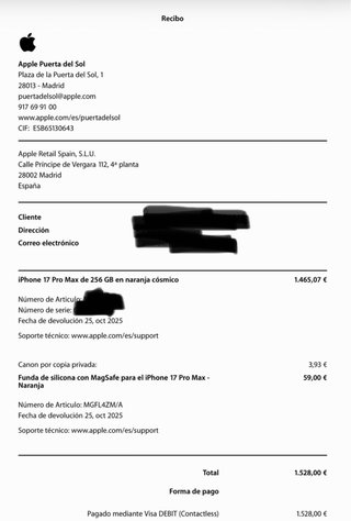 iPhone 17 Pro Max 256 GB Naranja