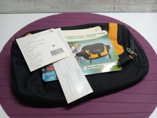 Riñonera Lumbar Faraway Negra y Naranja