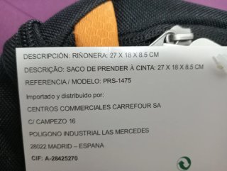 Riñonera Lumbar Faraway Negra y Naranja