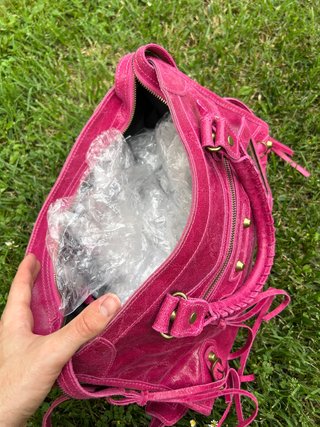 Borsa rosa in vera pelle nuova made italy