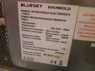 Microondas Bluesky BMG900ESL23