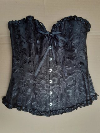 Corsetto nero con pizzo