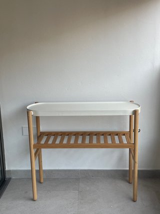 Mueble exterior madera y plástico