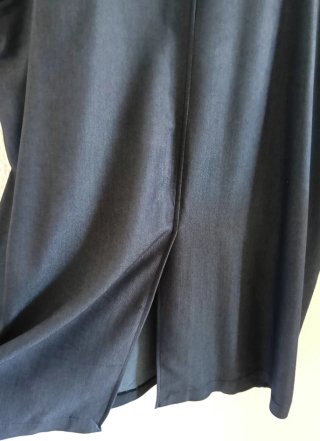 Vestido azul midi con bolsillos Talla 52