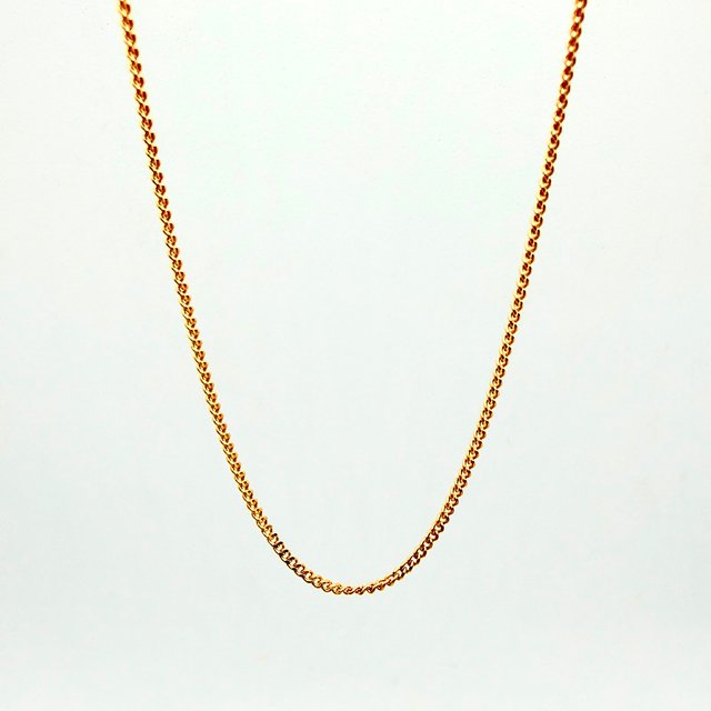 Cadena Barbada de oro de 18k, 3.37 g, 40.5 cm.
