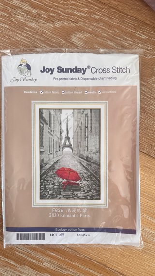 Kit Punto de Cruz Joy Sunday Romántico París