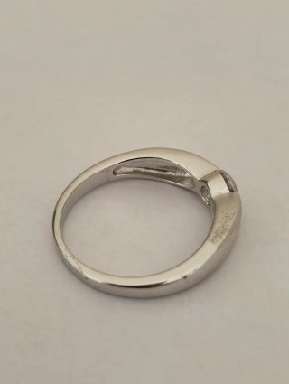Anello argento con strass