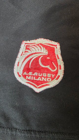 Adidas Rugby Shorts AS Milano Italy Sports Black