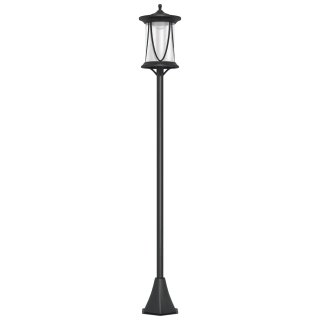 Farola Solar Exterior Negra y Naranja