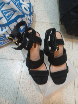 Sandalias de plataforma negras