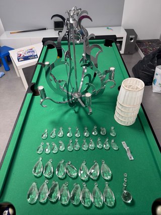 Lámpara de techo moderna plata y cristal