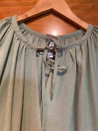 Vestido largo verde tipo túnica talla única