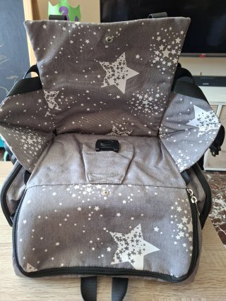 Trona de viaje portátil estrellas gris
