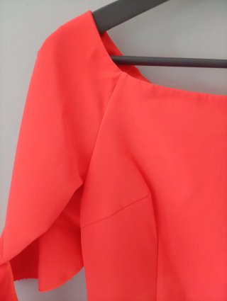 Vestido naranja ácido Talla S (36)