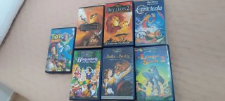 Lote 7 Películas VHS Clásicos Disney y Pixar